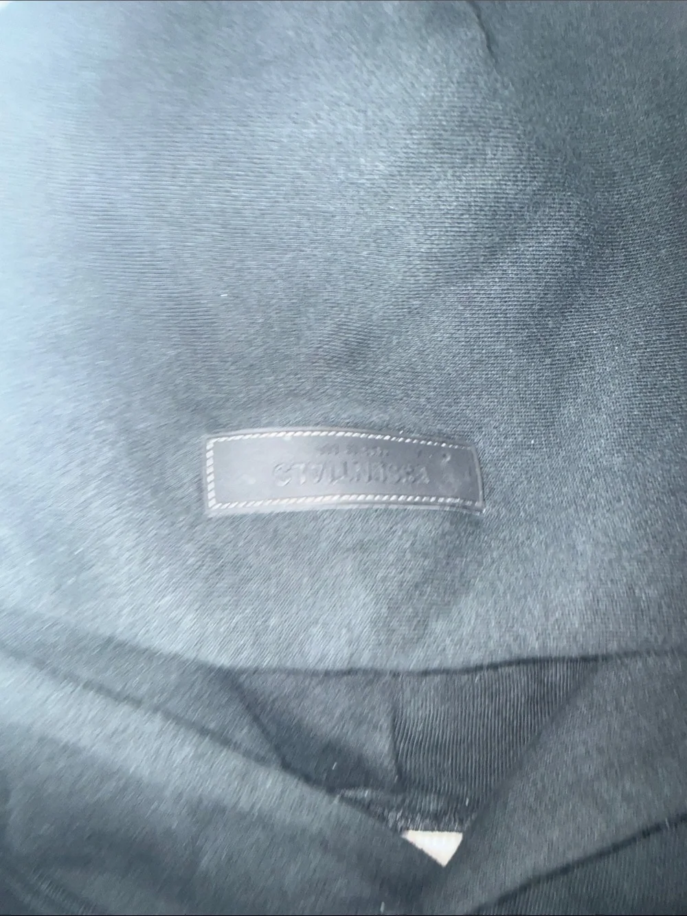Fear of God ESSENTIALS Black Crewneck Sweatshirt with Back Logo